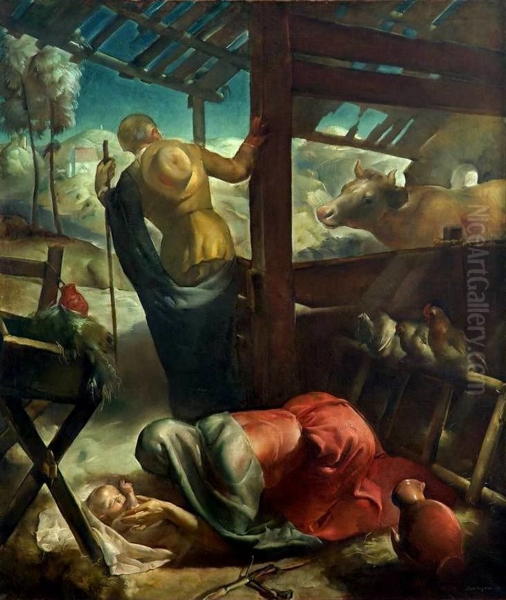 Boze Narodzenie. Oil Painting by Jan Wydra