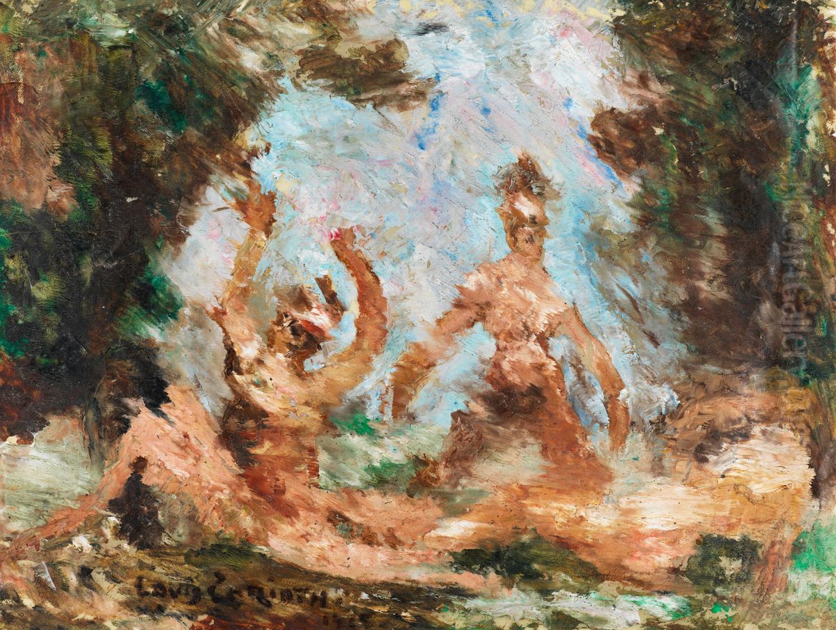 Bathers outdoors Oil Painting by Lovis (Franz Heinrich Louis) Corinth