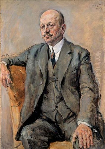 Portrait of Julius Freund Oil Painting by Max Slevogt