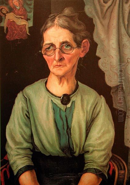 Rosalie Haller Oil Painting by Rudolf Wacker