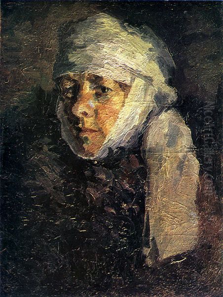 Zancyna u namitcy Oil Painting by Michas Filipovic