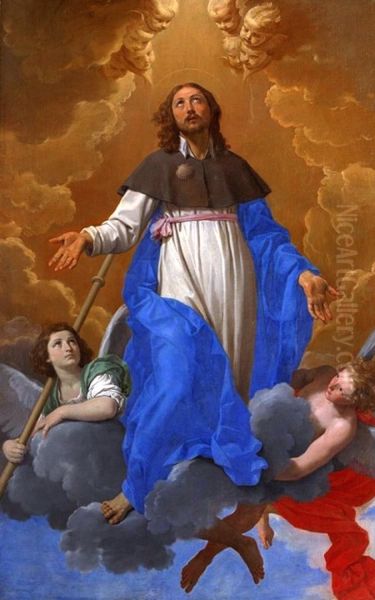 Saint James in Glory Oil Painting by Simone Cantarini