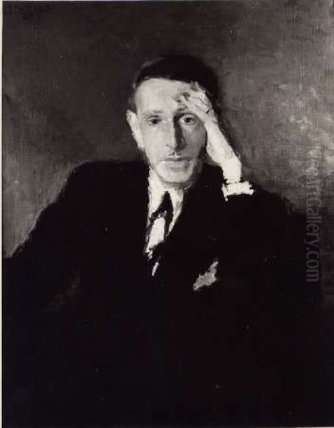 Lucien Daudet. Oil Painting by Leon Gard