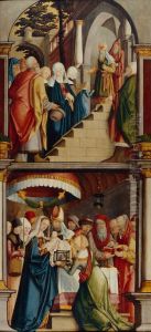 Flugel des ehemaligen Hochaltars der Frauenkirche mit Marienszenen Flugel des ehemaligen Hochaltars der Frauenkirche mit Marienszenen