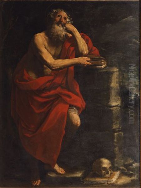 Saint Jerome Oil Painting by Simone Cantarini