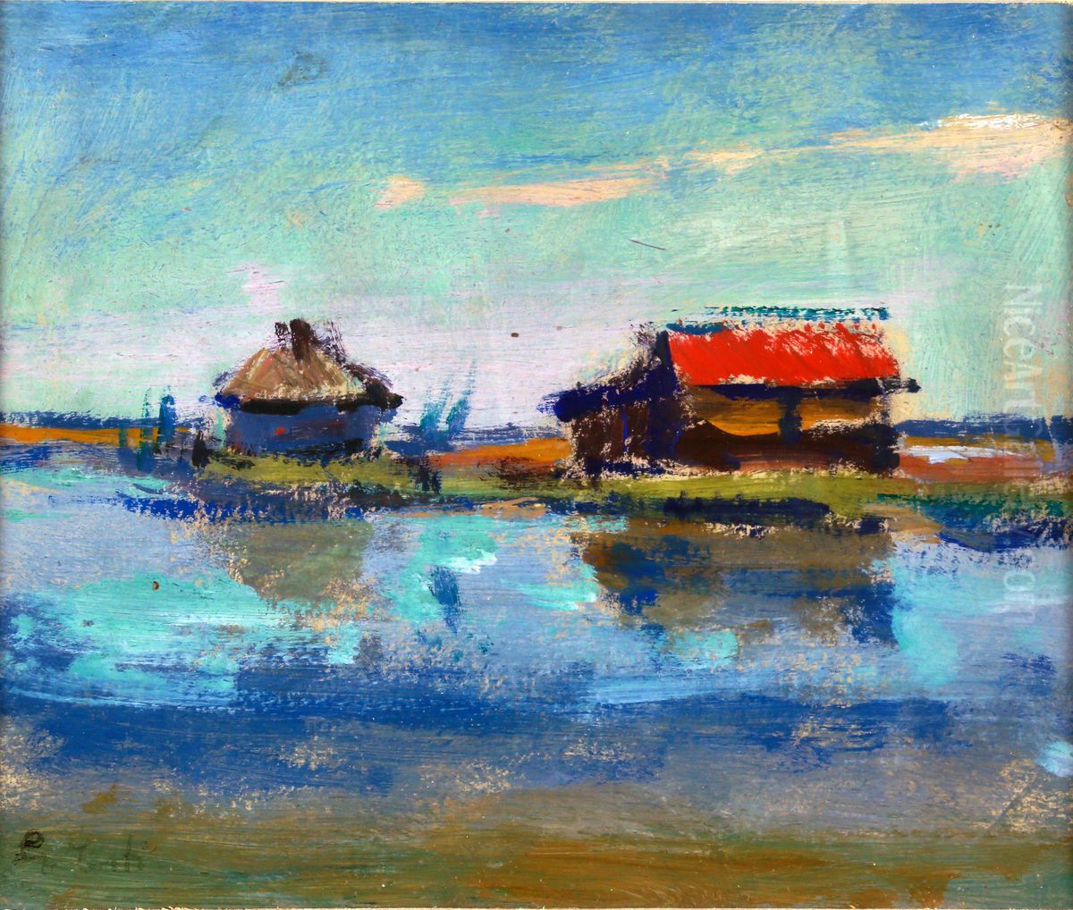 Silenzio mattutino. Terra natale Oil Painting by Giuseppe Testi