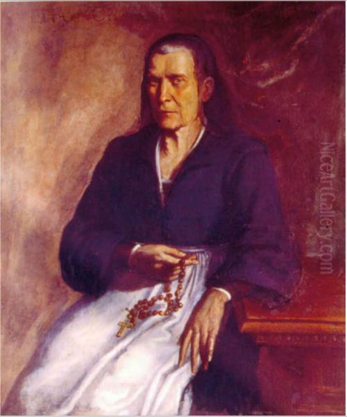 Portrait of Eleonora Albani Tomasi Oil Painting by Simone Cantarini (Pesarese)