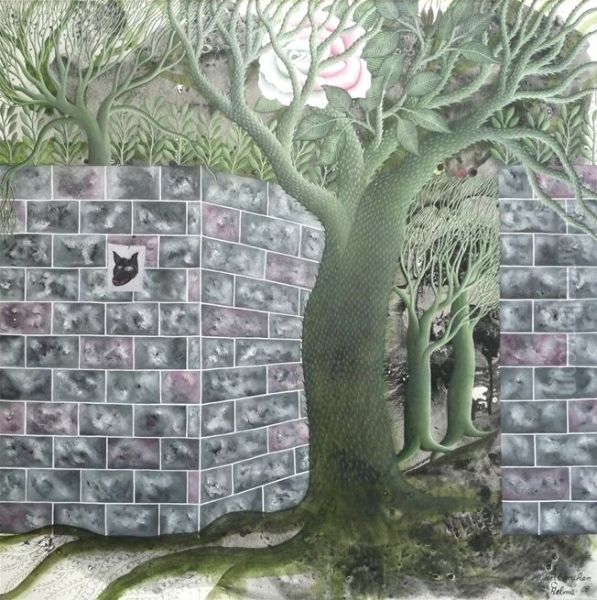 Mauerblumchen Oil Painting by Helma