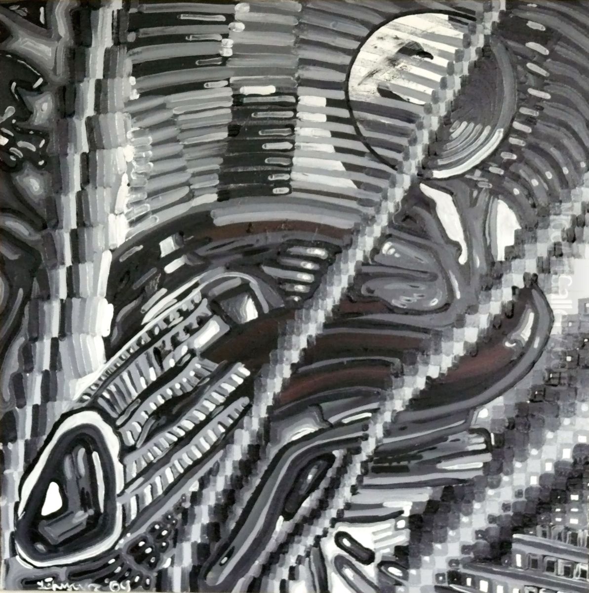 The mouse shadow on the second moon Oil Painting by unknown