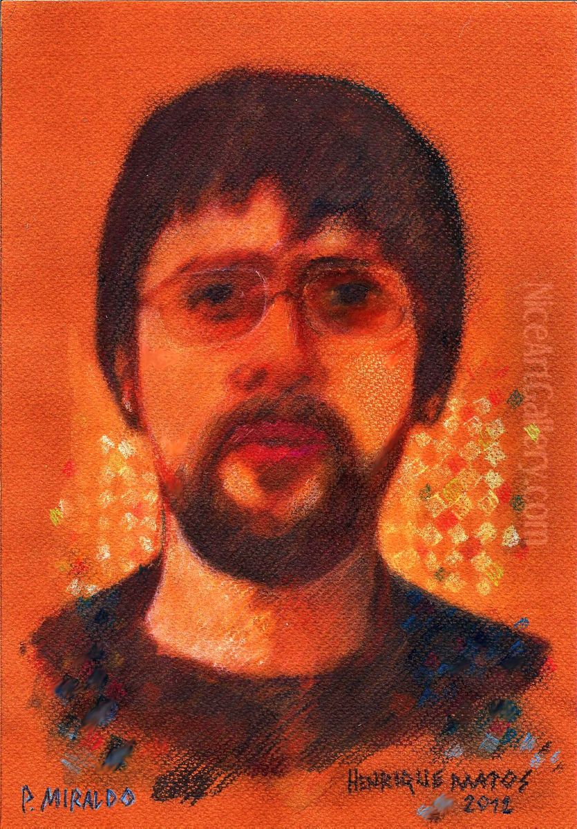 Pedro Miraldo (musician and composer) Oil Painting by Henrique Jose Teixeira Matos Pedro Miraldo (musician and composer) Oil Painting by Henrique Jose Teixeira Matos