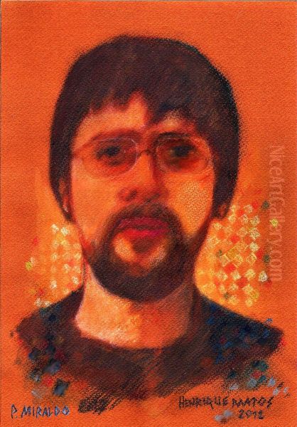 Pedro Miraldo (musician and composer) Oil Painting by Henrique Jose Teixeira Matos