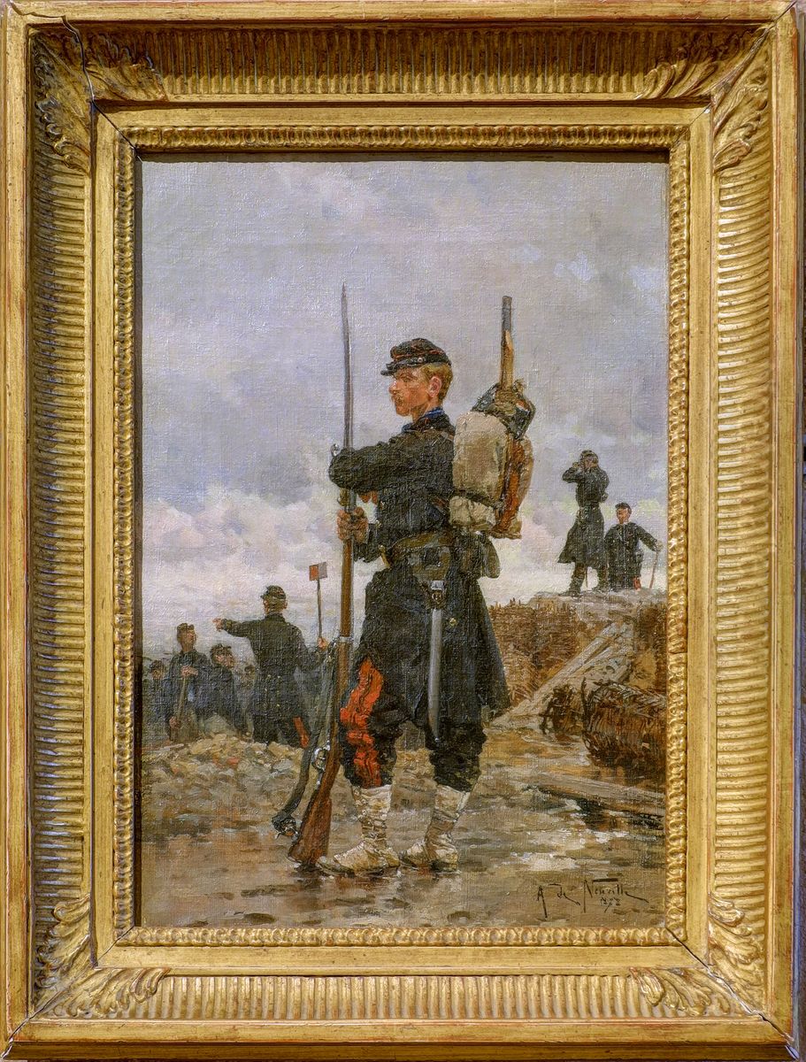Etude d'uniforme, un sapeur du genie. Oil Painting by Alphonse de Neuville