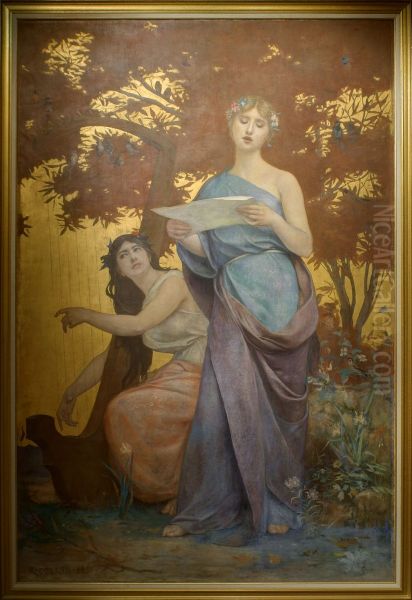 Le Chant. Oil Painting by Raphael Collin
