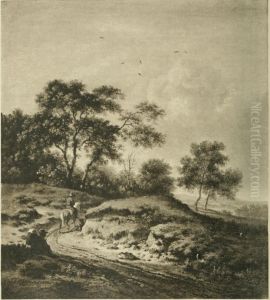 Dune landscape with a road