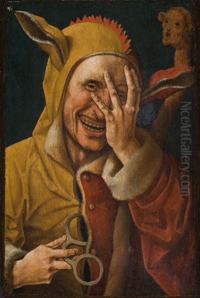 Laughing Fool Oil Painting by Jacob Cornelisz Van Oostsanen