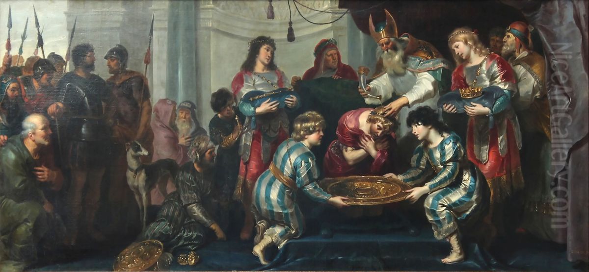 The anointing of Solomon Oil Painting by Cornelis De Vos