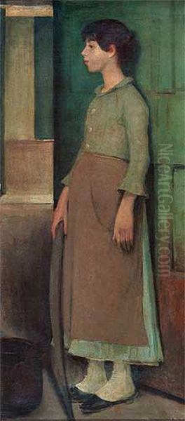 The young maid Oil Painting by Joseph Bail