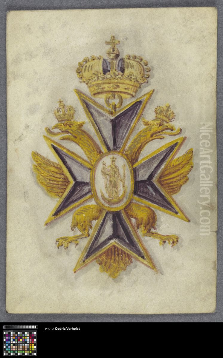 Badge of honour with double-headed eagle Oil Painting by Musea Brugge