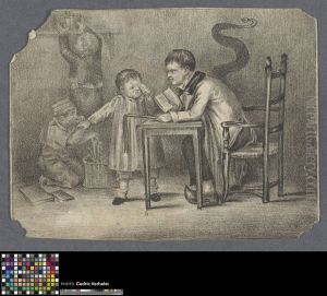 Teacher with children