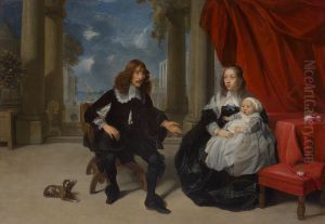 A family on a terrace