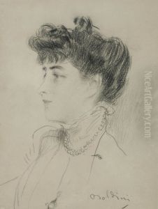 Signora con collana di perle