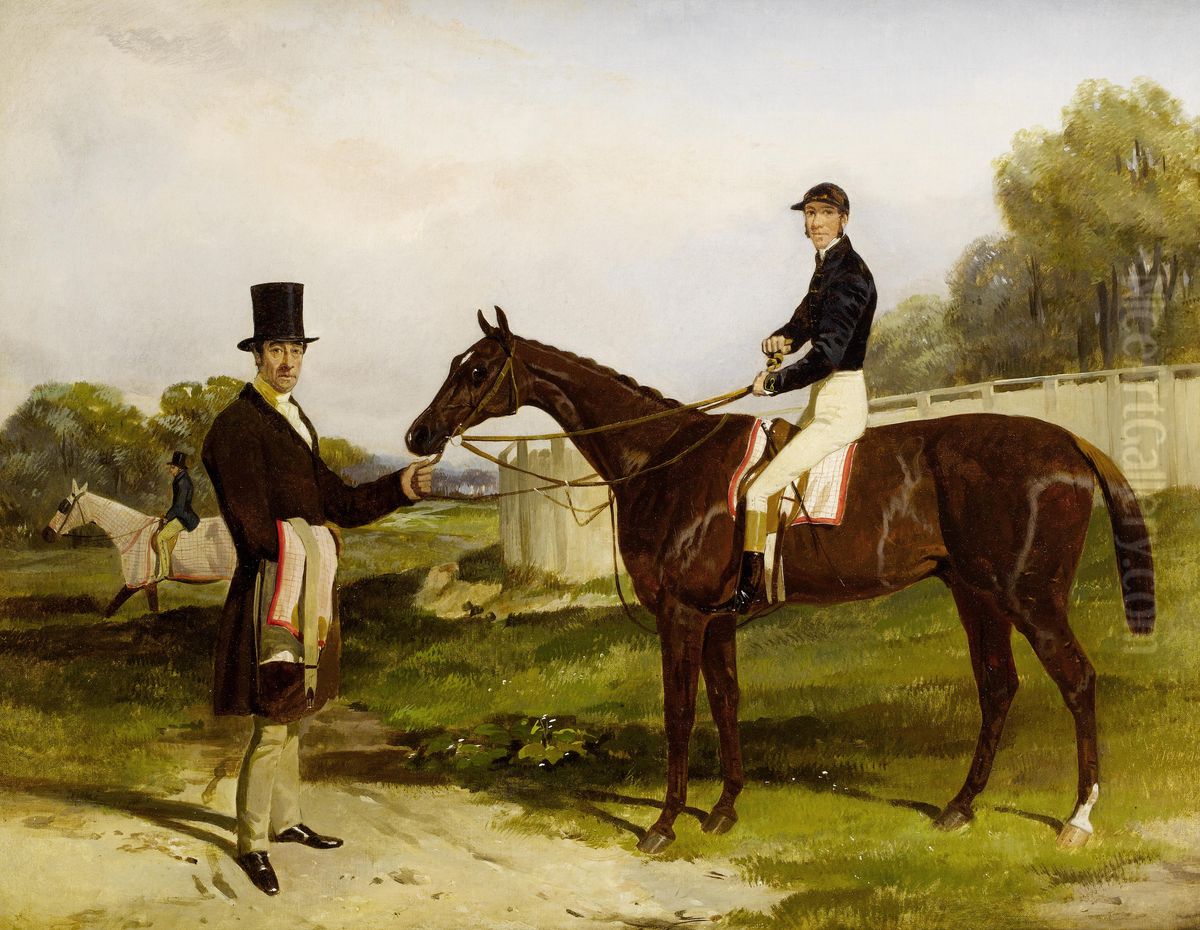 Mr. John Bowes 'Daniel O'Rourke' with Frank Butler up Oil Painting by Harry Hall