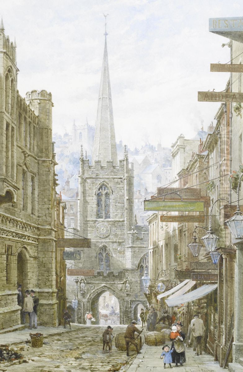 Broad Street, Bristol Oil Painting by unknown