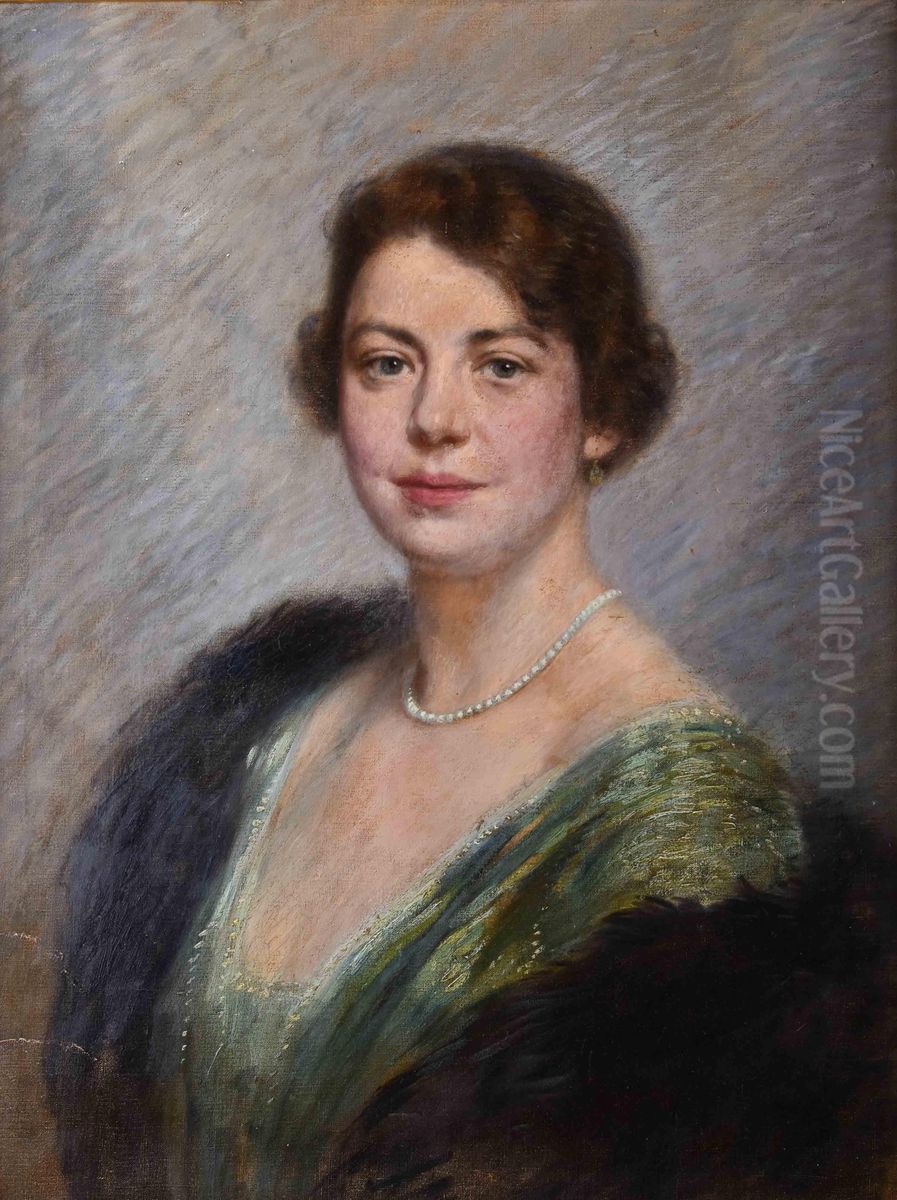 Damenportrat Oil Painting by Sebastian Lucius (Maler)