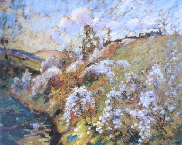 Le Talus de chemin de fer Oil Painting by Robert Antoine Pinchon