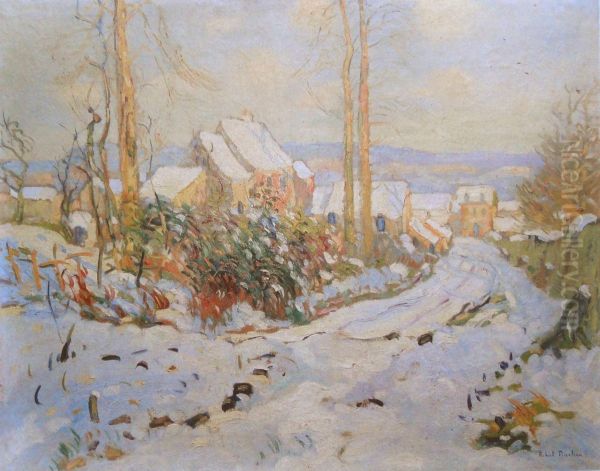 Neige Oil Painting by Robert Antoine Pinchon