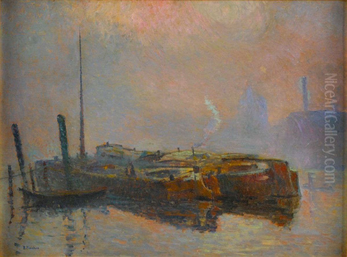Peniches dans la brume Oil Painting by Robert Antoine Pinchon