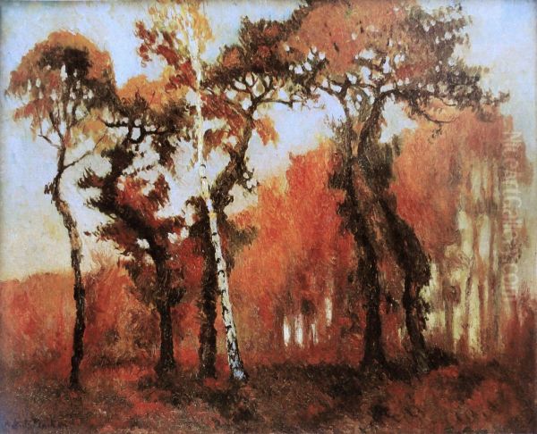 Sous-bois d'automne Oil Painting by Robert Antoine Pinchon