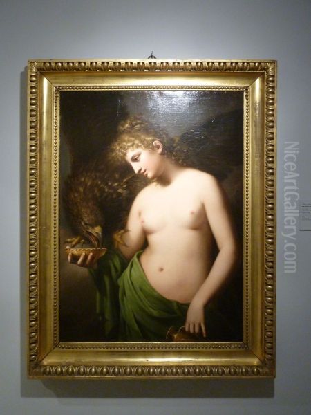 Hebe Cupbearer to the Eagle of Jupiter Oil Painting by Gaspare Landi