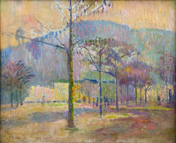 L'avenue Saint-Paul et la Cote Sainte-Catherine, Rouen Oil Painting by Robert Antoine Pinchon