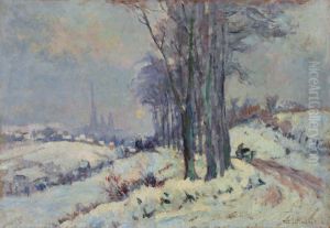 Environs de Rouen sous la neige