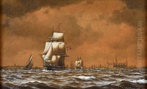 Sailing ships at Kronborg.