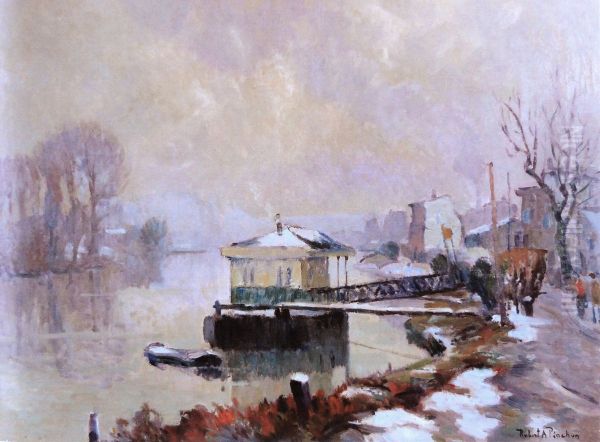 Le ponton Oil Painting by Robert Antoine Pinchon