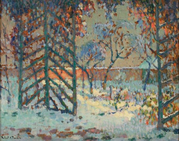 The Pergola Under Snow Oil Painting by Robert Antoine Pinchon