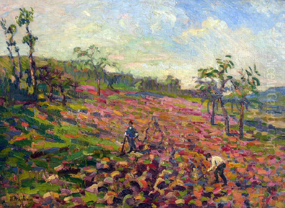 Paysans au champs Oil Painting by Robert Antoine Pinchon