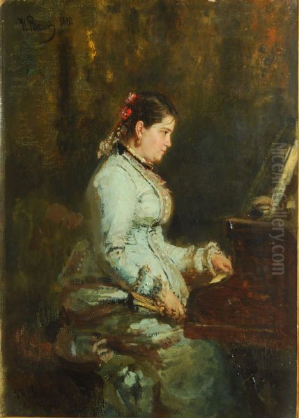 <<U roala. Portret Sofii Tarnovskoj>> Oil Painting by Repin Iliya