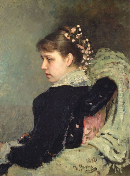 <<Delt va Tatyana Anatolyevna Mamontova>> Oil Painting by Repin Iliya