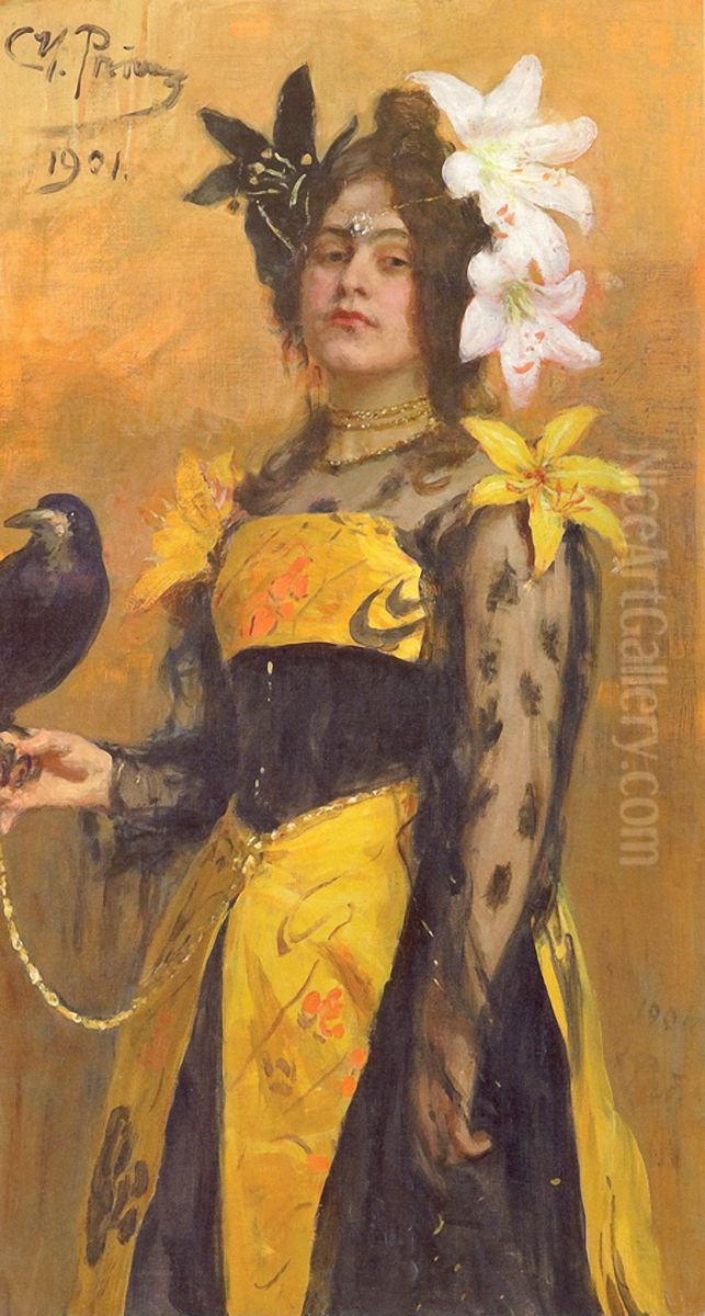 <<Delt va Lidia Kuznetsova>> Oil Painting by Repin Iliya