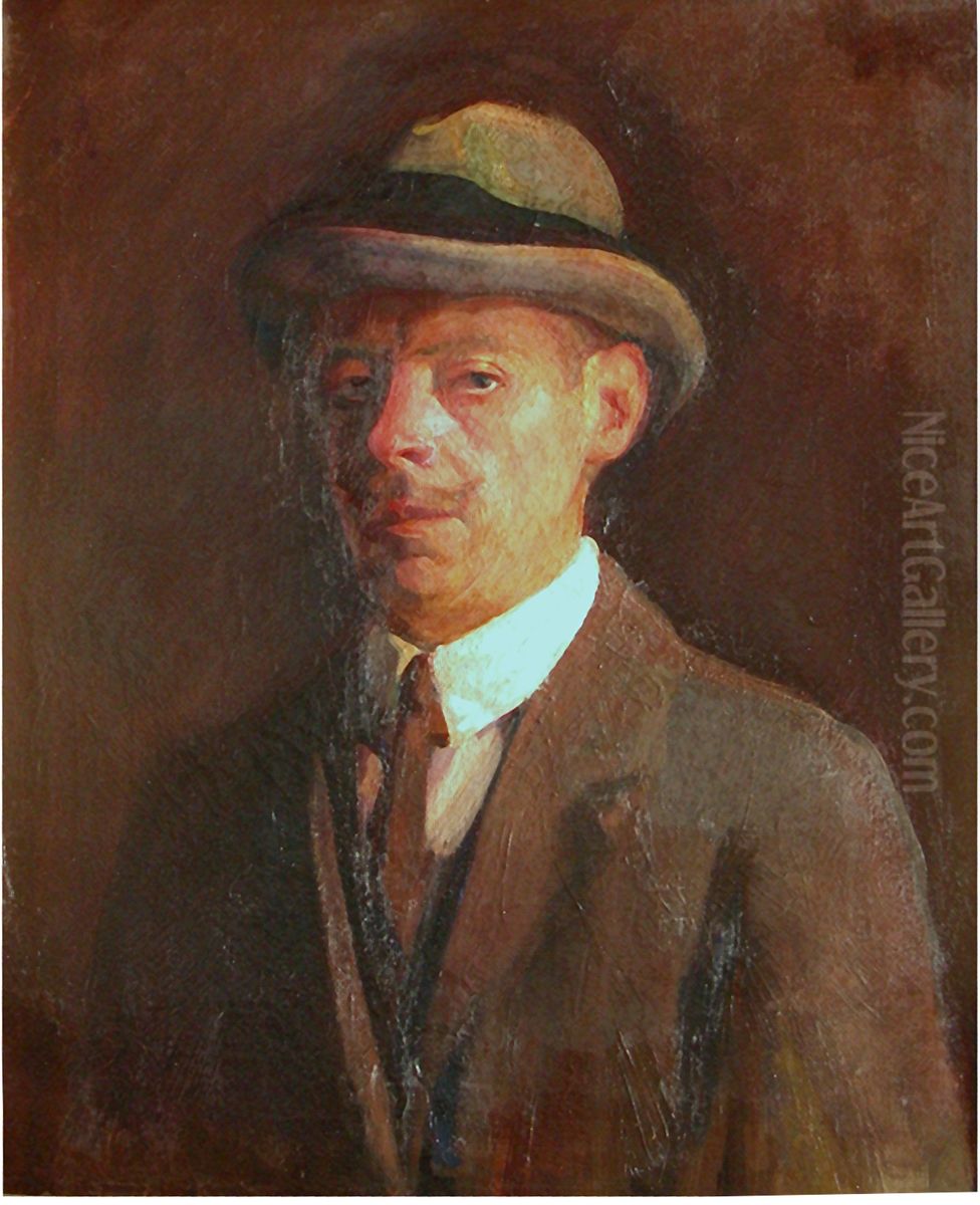Self-portrait Oil Painting by Rafael Berenguer Coloma