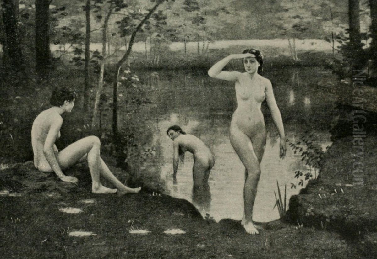 Summer Oil Painting by Francois Brillaud