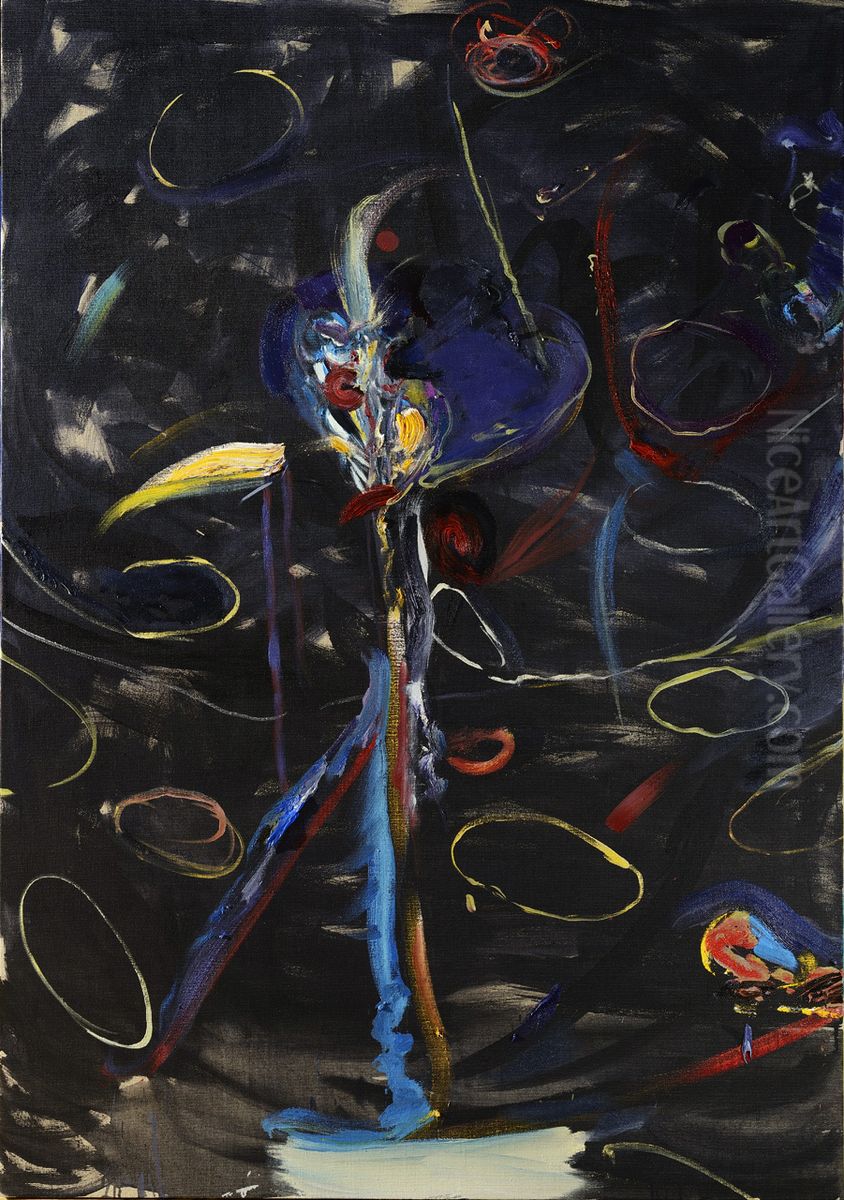 Man of the Night Oil Painting by Vladimir Novak
