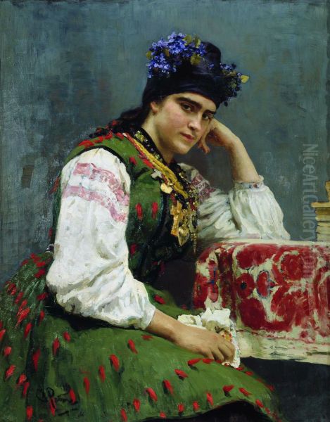 Portrait of Sofya Dragomirova Oil Painting by Ilya Repin
