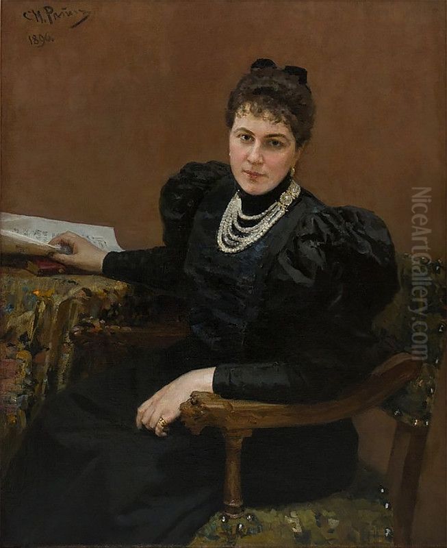 <<Portret M.K. Tenisevoj>> Oil Painting by Repin Iliya