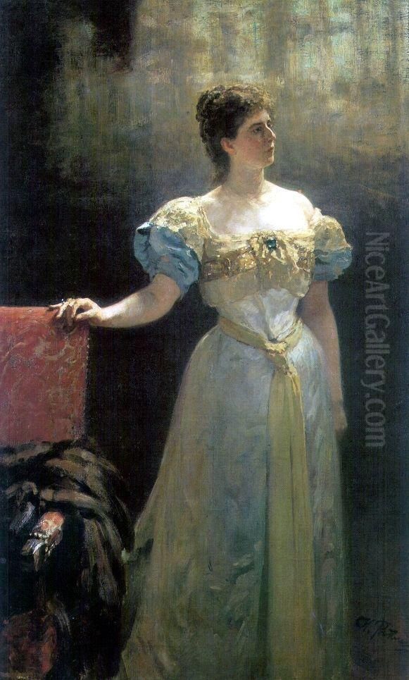 <<Portret knagini Marii Klavdievny Tenisevoj>> Oil Painting by Repin Iliya <<Portret knagini Marii Klavdievny Tenisevoj>> Oil Painting by Repin Iliya