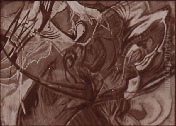 Composition Oil Painting by Stanislaw Ignacy Witkiewicz (Witkacy)