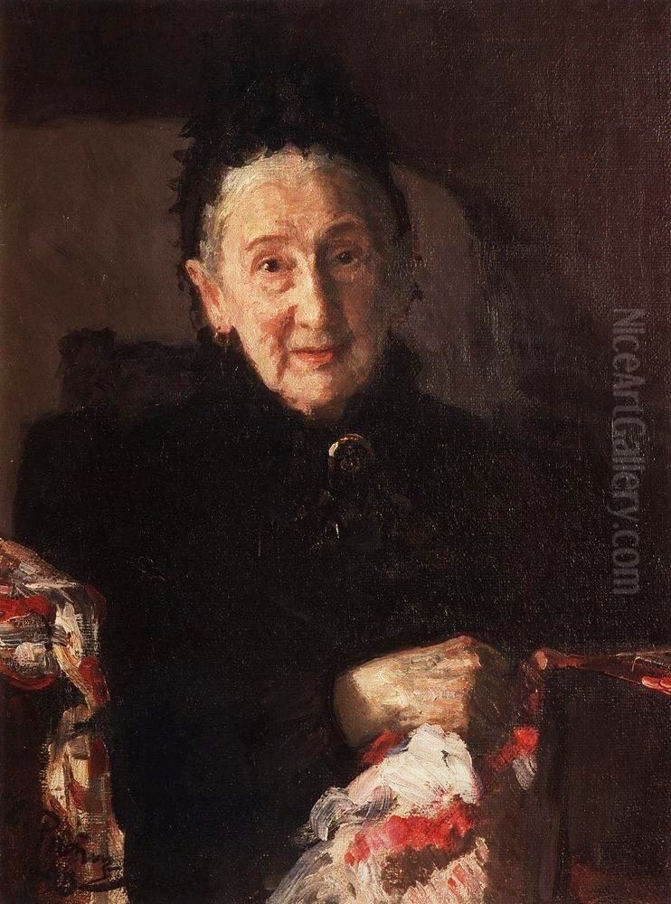 Portrait of Lyudmila Shestakova Oil Painting by Repin Iliya